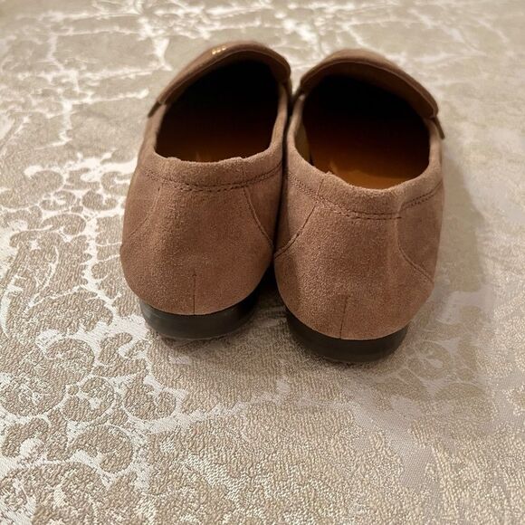 NWOB Tory Burch Ballet Loafers Flats Shoes River Rock Tan Khaki Camel Size 7.5 M - Picture 5 of 6